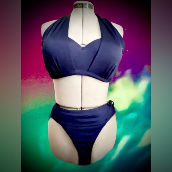 Athleta bikini swimsuit top sz 36D/DD, bottom sz Lg - Picture 1 of 3